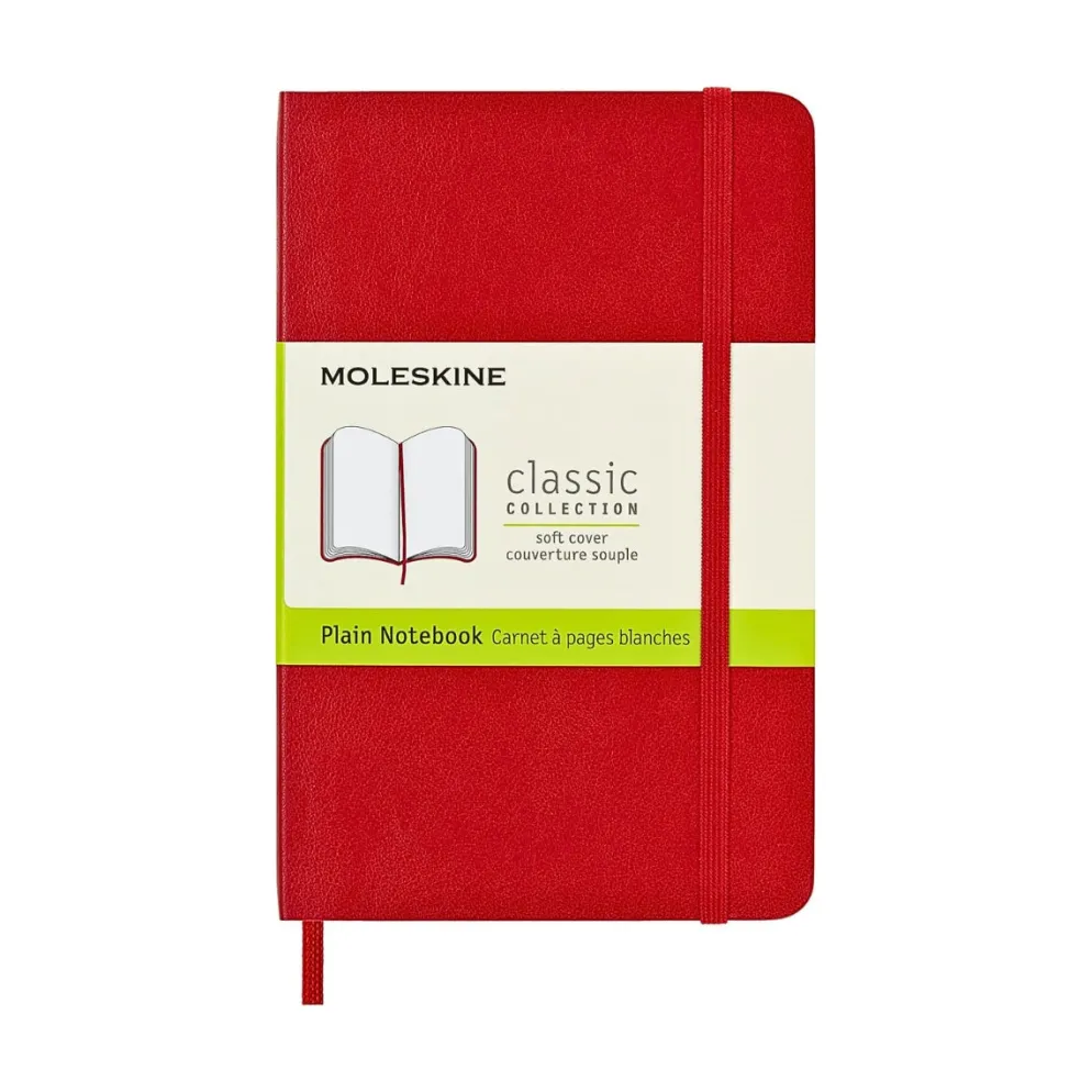Moleskine Classic Notebook Soft Cover, A6 Pocket Size - Scarlet Red