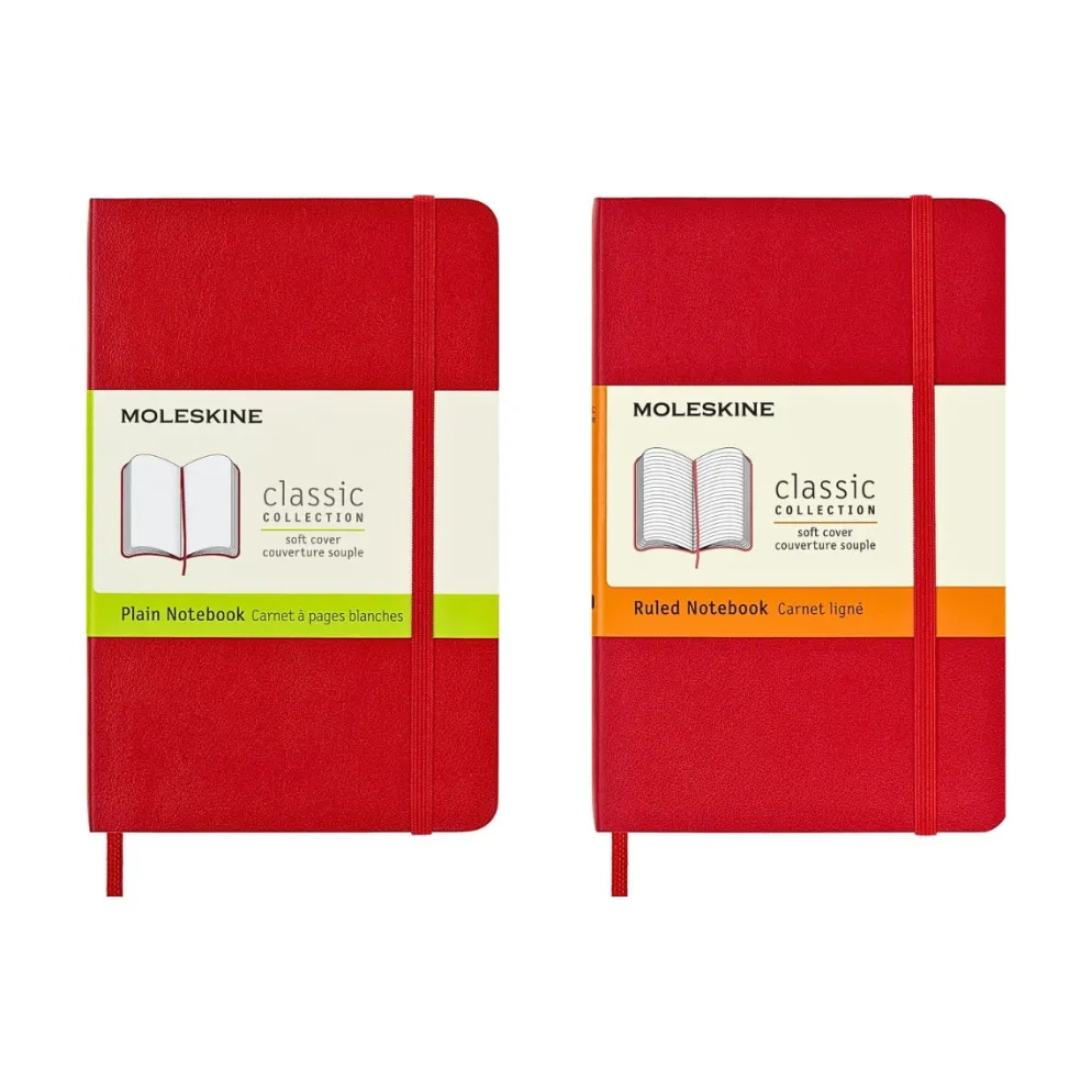 Moleskine Classic Notebook Soft Cover, A6 Pocket Size - Scarlet Red