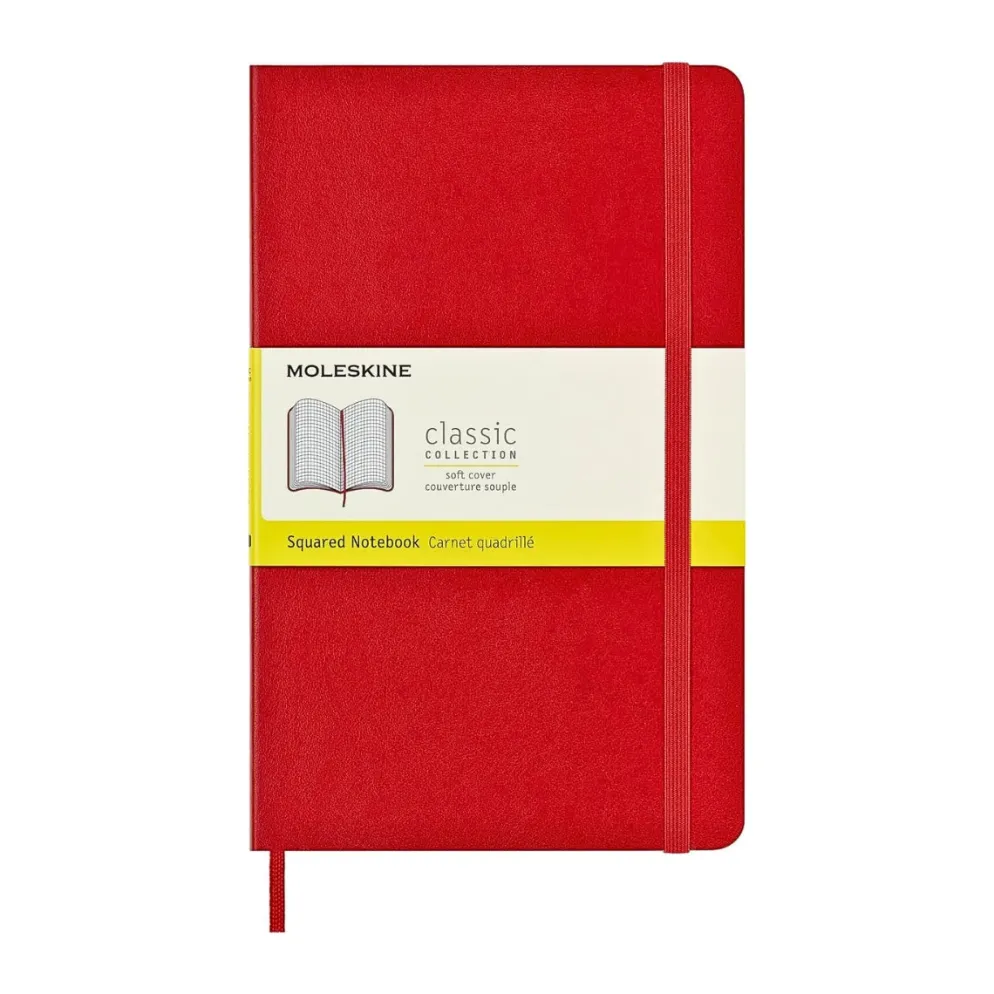 Moleskine Classic Notebook Soft Cover, A5 Large - Red