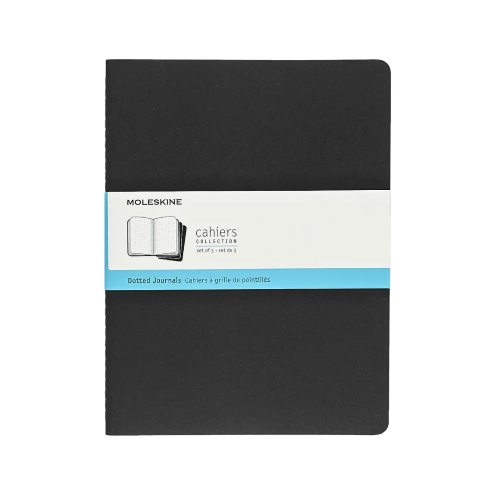 Moleskine Extra Large Black Cahier – Dotted (Pack of 3)