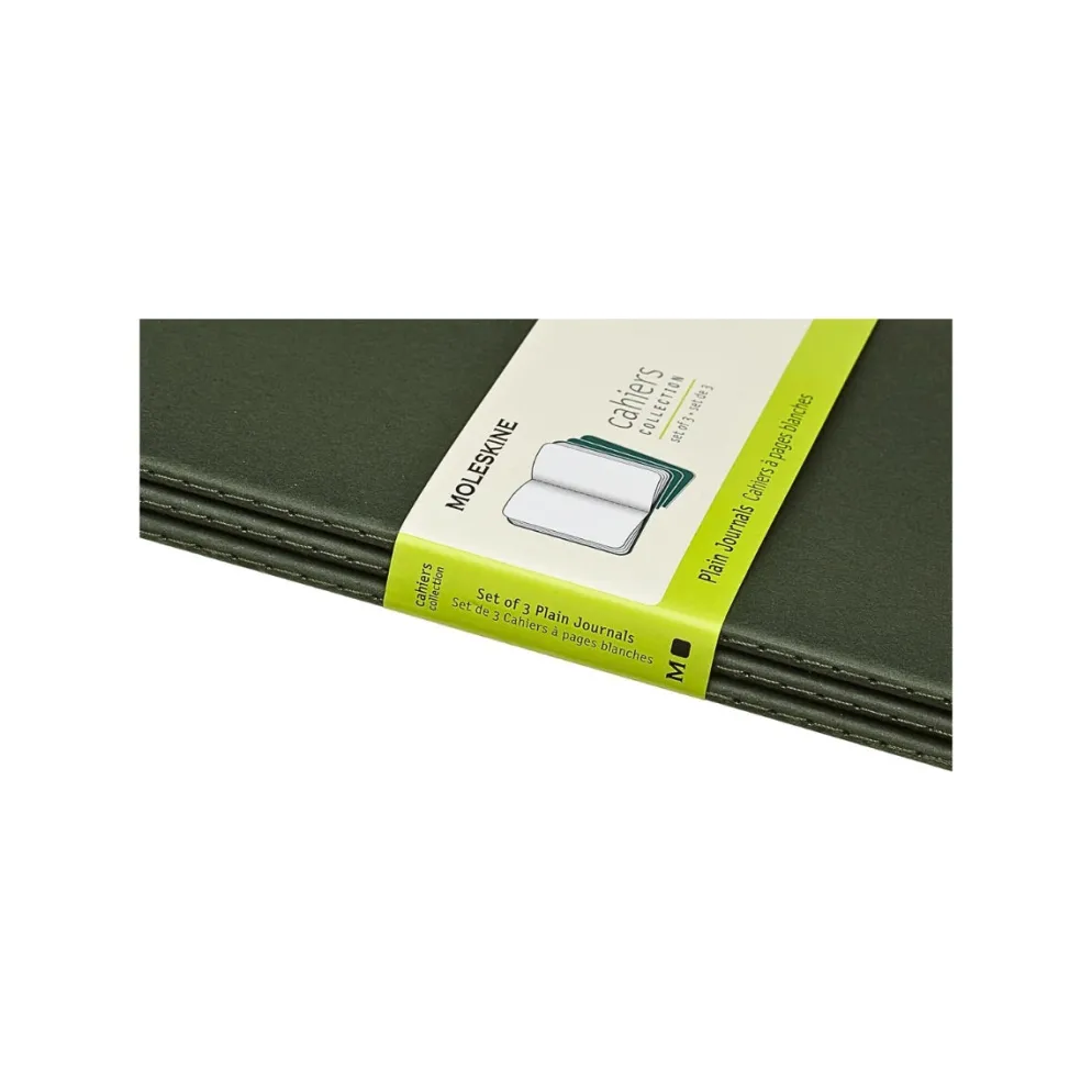 Moleskine Large Cahier – Myrtle Green (Set of 3)