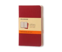 Moleskine Plain Red Cahier 9cm x 14cm [pack pf 3]