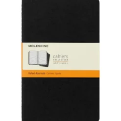 Moleskine Ruled Black Cahier 13cm x 21cm [pack of 3]