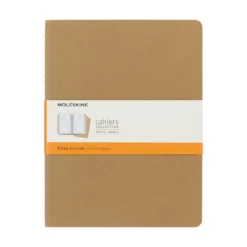 Moleskine Ruled Kraft Cahier 19cm x 25cm [pack of 3]