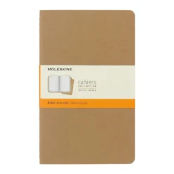 Moleskine Ruled Kraft Cahier 13cm x 21cm [pack of 3]