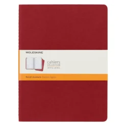 Moleskine Ruled Red Cahier 19cm x 25cm [pack of 3]