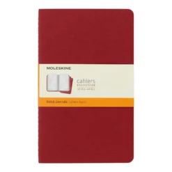 Moleskine Ruled Red Cahier 13cm x 21cm [pack of 3]