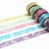 mt Chigihari Washi Tape - Watercolour Paint Set - 5 x 15mm tapes