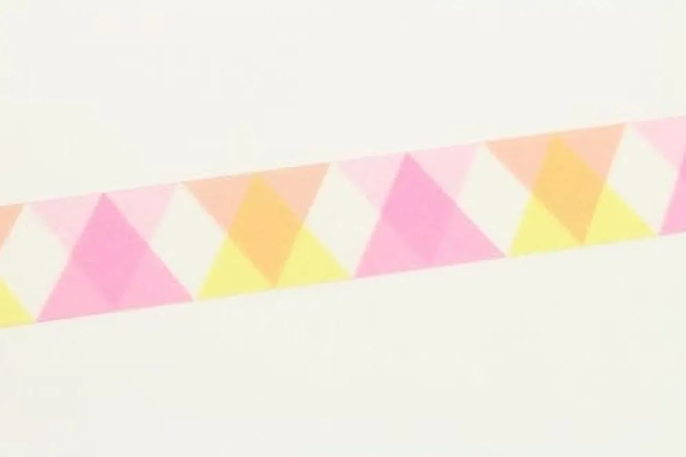 MT Masking Tape 1P Deco - Triangle and Diamond Pink