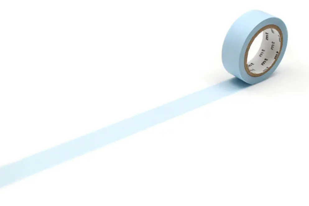 mt 1P Basic Washi Tape 15mm - Pastel Cyan
