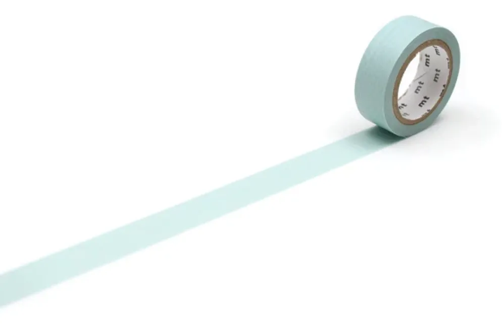 mt 1P Basic Washi Tape 15mm - Pastel Turquoise