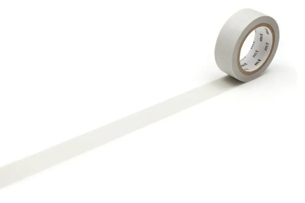 mt 1P Basic Washi Tape 15mm - Pastel Pearl Gray