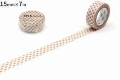 mt 1P Deco Washi Tape - Dot Milk Tea - 15mm