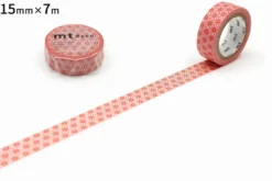 mt 1P Deco Washi Tape - Hemp Leaf Vermilion - 15mm