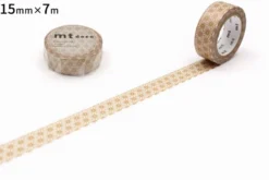 mt 1P Deco Washi Tape - Hemp Leaf & Brass - 15mm