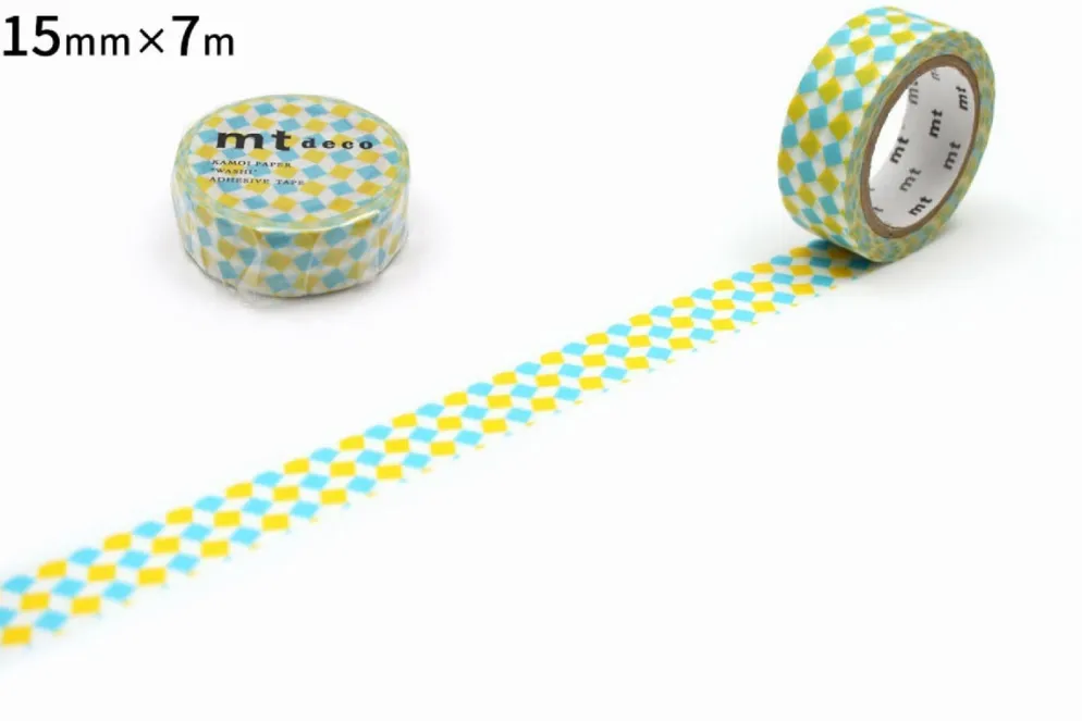 mt 1P Deco Washi Tape - Square Yellow - 15mm