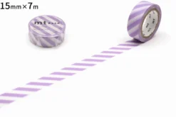 mt 1P Deco Washi Tape - Striped Lemon - 15mm