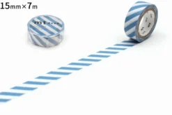 mt 1P Deco Washi Tape - Striped Salmon Pink - 15mm