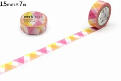 mt 1P Deco Washi Tape - Triangle and Diamond Pink - 15mm