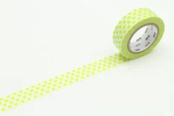 mt 1P Deco Washi Tape 15mm - Dot Lime