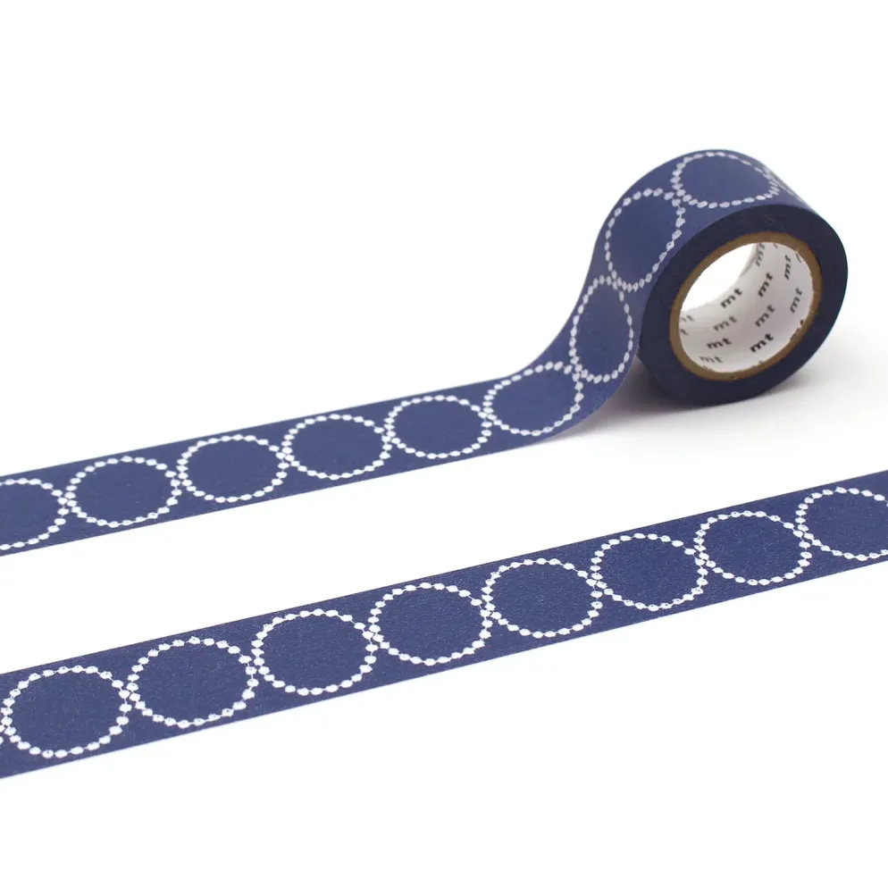 mt x minä perhonen Washi Tape - Tambourine Petit Navy - 25mm