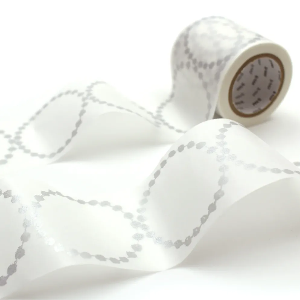 mt x minä perhonen Washi Tape - Tambourine Grande Silver - 48mm