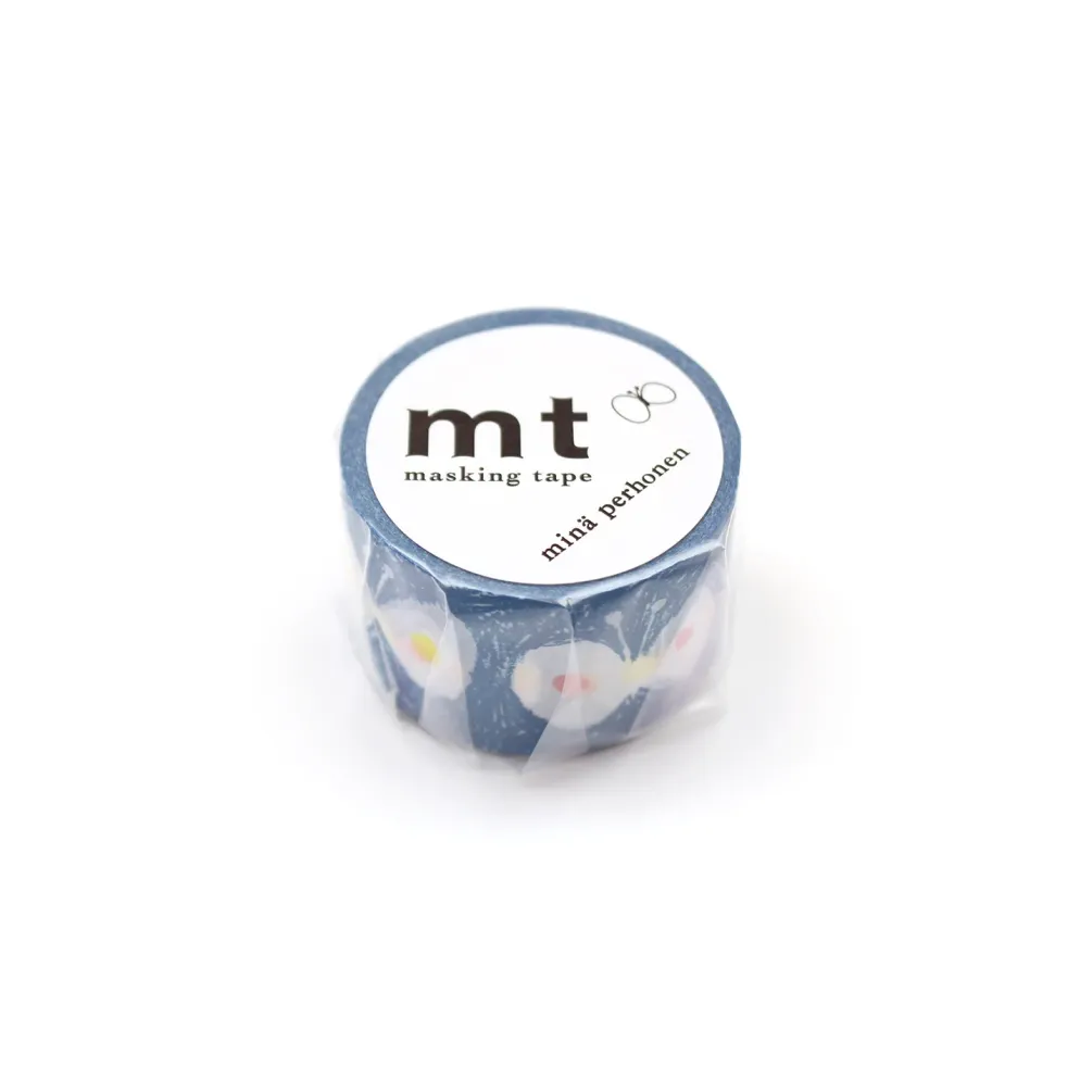 mt x minä perhonen Washi Tape - Hana Hane Blue - 30mm