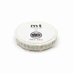 mt x SOU.SOU 7mm Slim Washi Tape - Floral Numbers