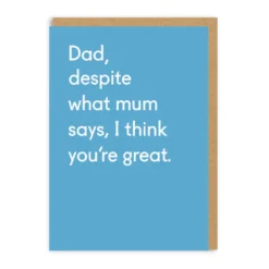 Ohh Deer 'Dad, Despite What Mum Says' Greeting Card