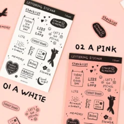Paperian Lettering Stickers [Hand Drawn Design]