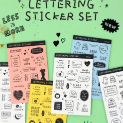 Paperian Lettering Sticker Set [6 Sheets]