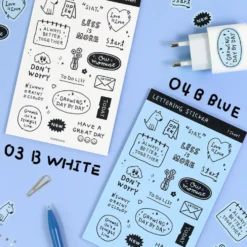 Paperian Lettering Sticker Set [6 Sheets]
