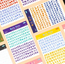 Paperian Roly Poly Alphabets & Numbers Sticker Set