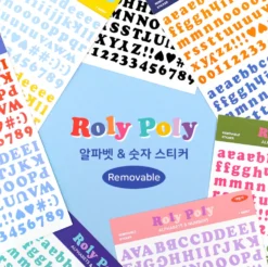 Paperian Roly Poly Alphabets & Numbers Sticker