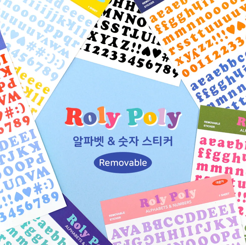 Paperian Roly Poly Alphabets & Numbers Sticker