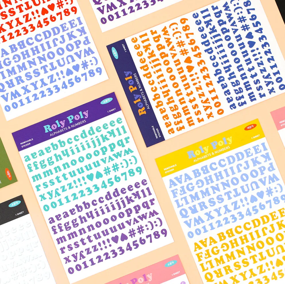 Paperian Roly Poly Alphabets & Numbers Sticker
