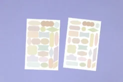 Paperian Colour Palette Stickers – Translucent Pastel Shapes for Journals & Planners