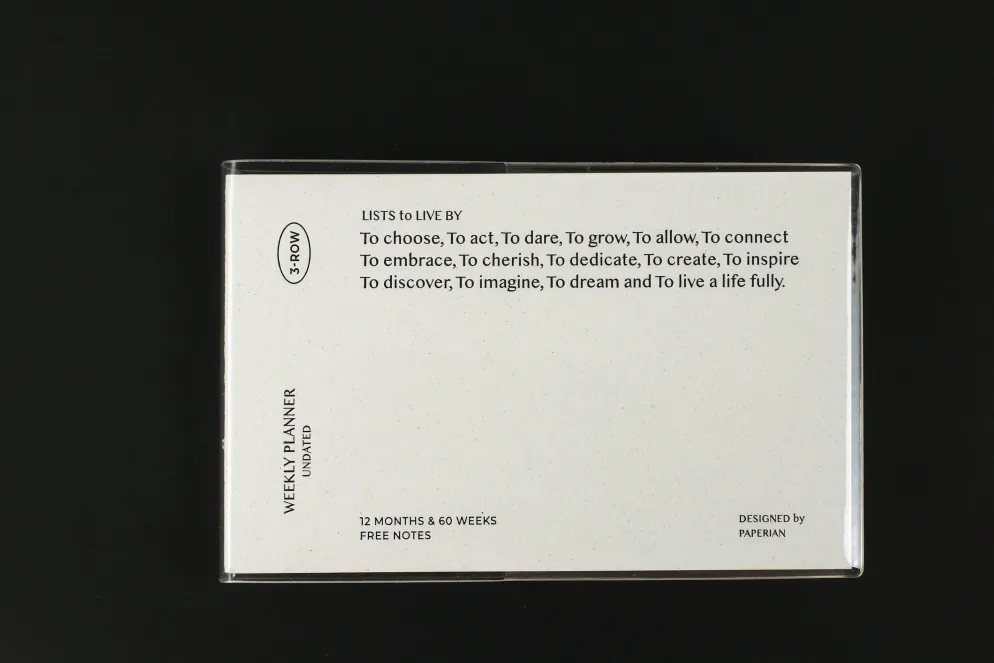 Paperian Lists To Live By Daily Weekly Light Planner