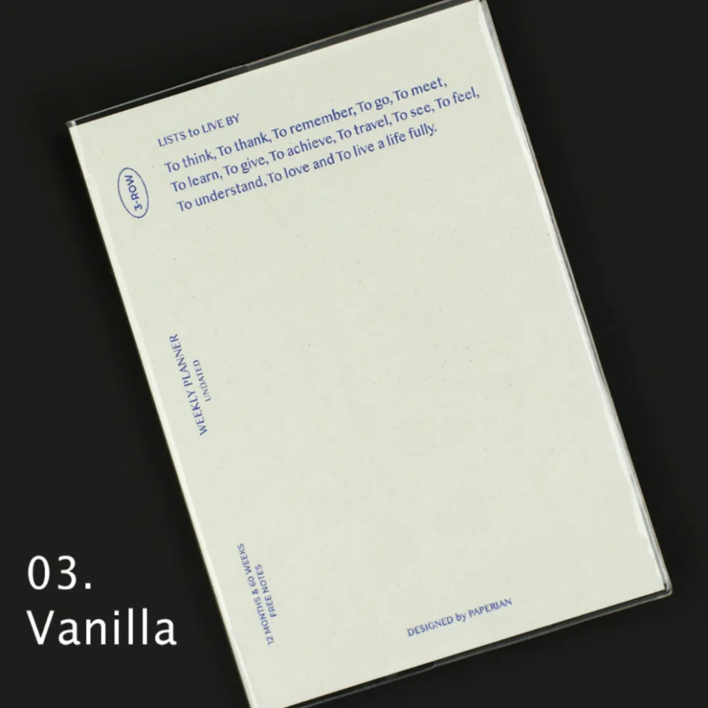 Paperian Lists To Live By Undated Planner