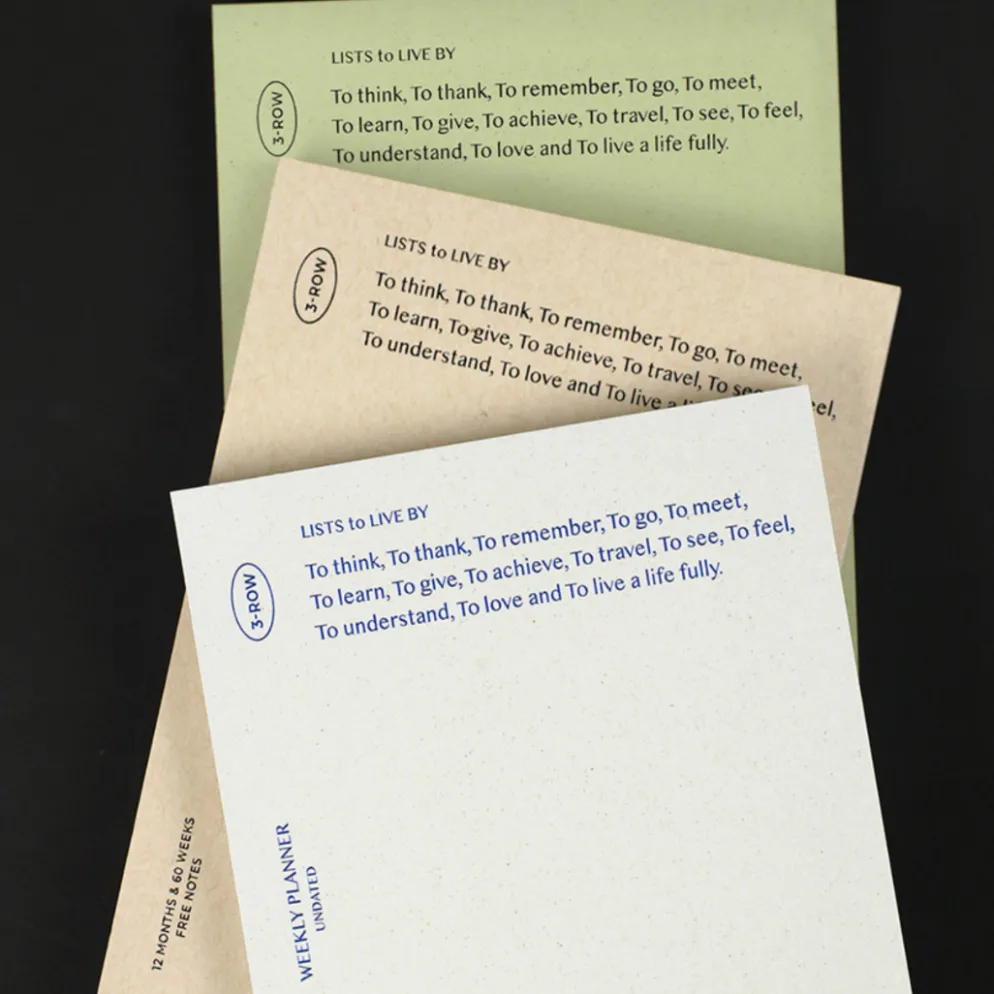 Paperian Lists To Live By Undated Planner
