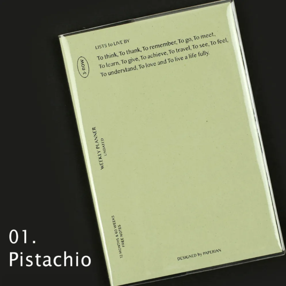 Paperian Lists To Live By Undated Planner
