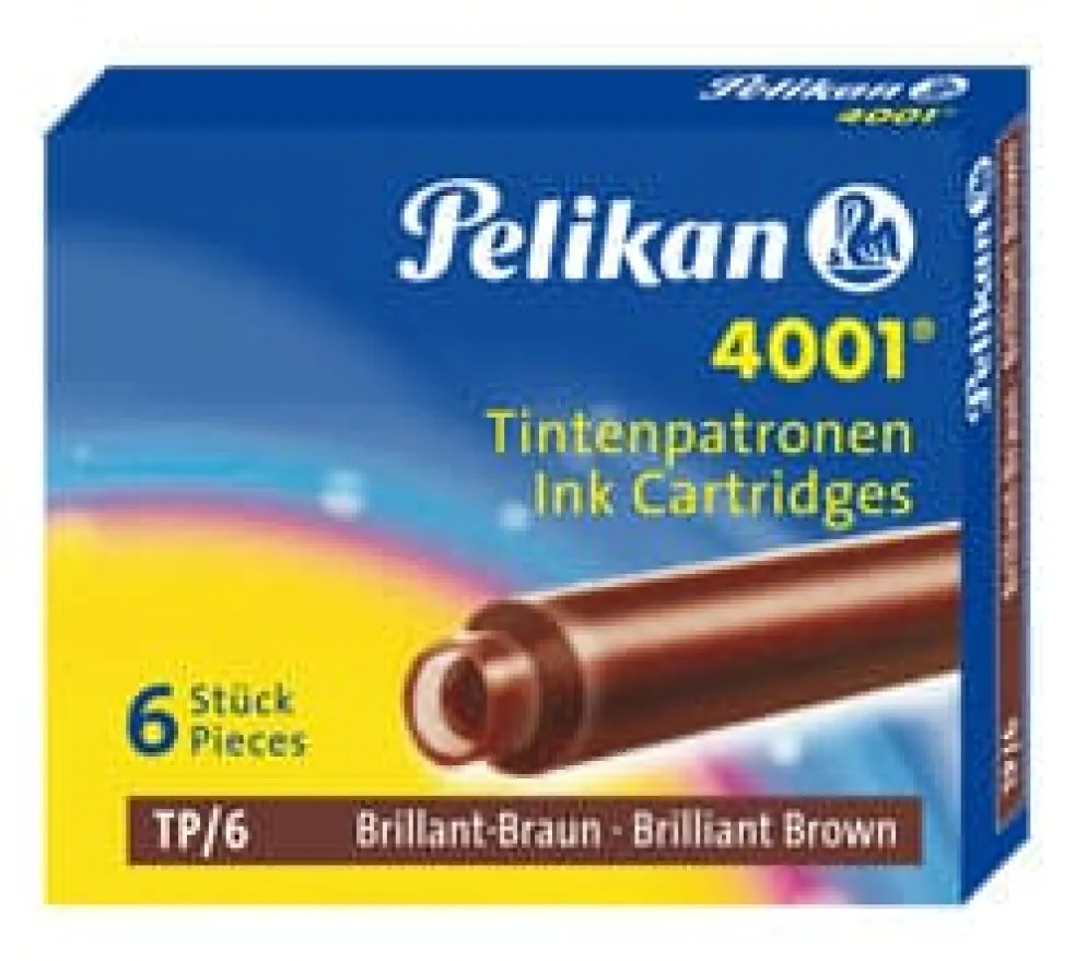 Pelikan 4001 Fountain Pen Ink Cartridges (Pack of 6)