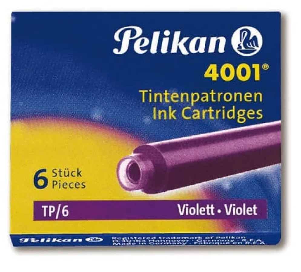 Pelikan 4001 Fountain Pen Ink Cartridges (Pack of 6)