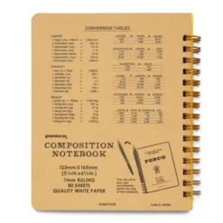 Penco Composition Notebook (L) – Spiral Bound, 7mm Ruled, 80 Sheets, A5