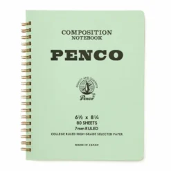 Penco Composition Notebook (L) – Spiral Bound, 7mm Ruled, 80 Sheets, A5