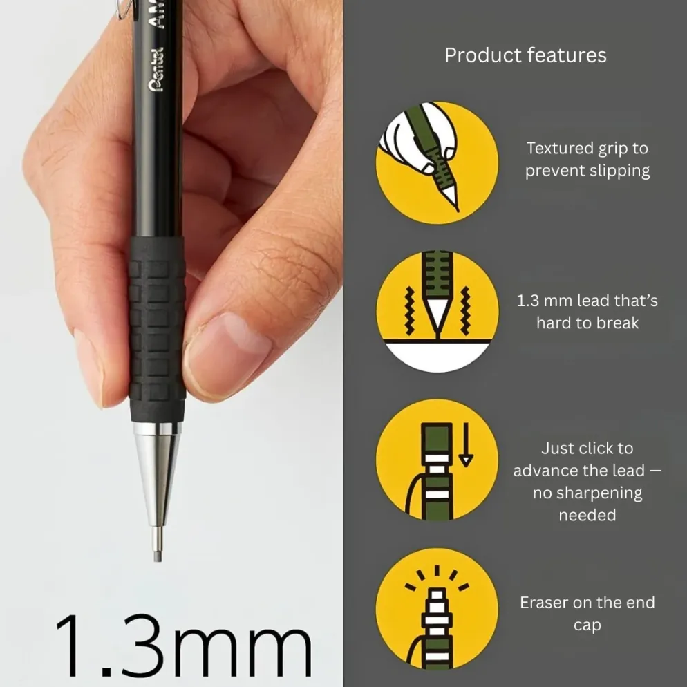 Pentel AMAIN Mechanical Pencil – 1.3mm