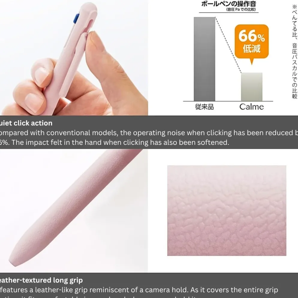 Pentel Calme New 0.7mm 3-Colour Ballpoint Pen - Limited Edition
