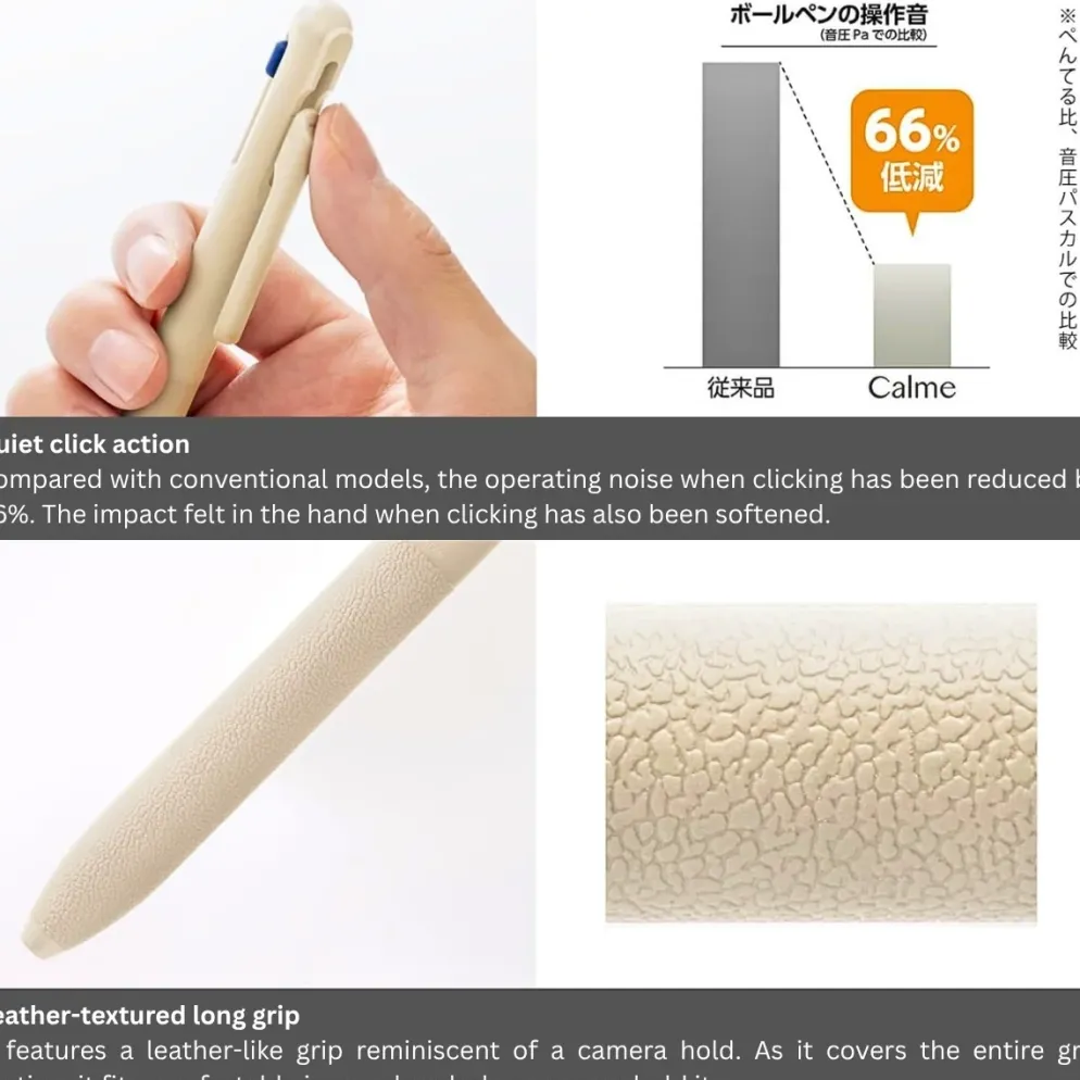 Pentel Calme New 0.35mm Multi-Function Ballpoint Pen