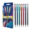 Pentel Dual Metallic Ballpoint Pen Set – 7 Colours Glitter Ink