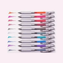 Pentel EnerGel InFree Gel Pen 0.5mm - 10 Colour Set